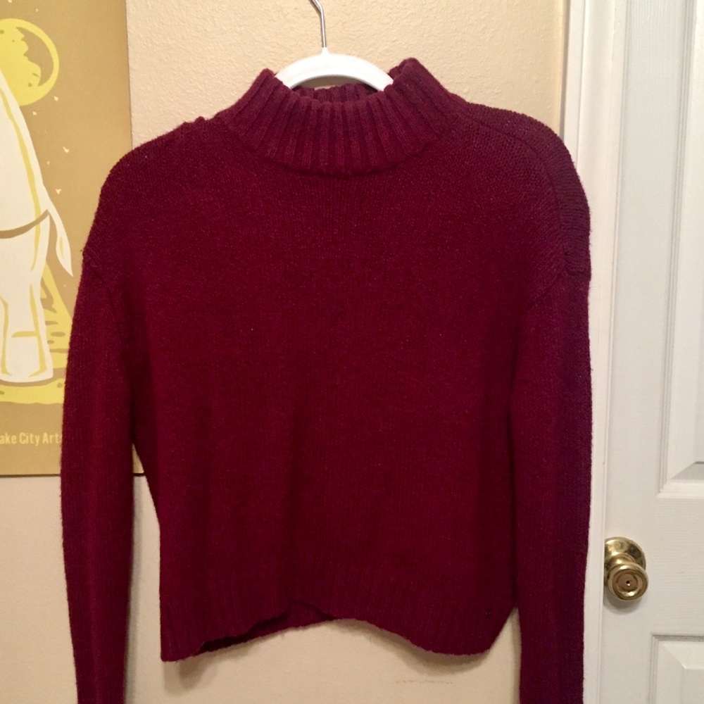 American Eagle turtleneck crop sweater